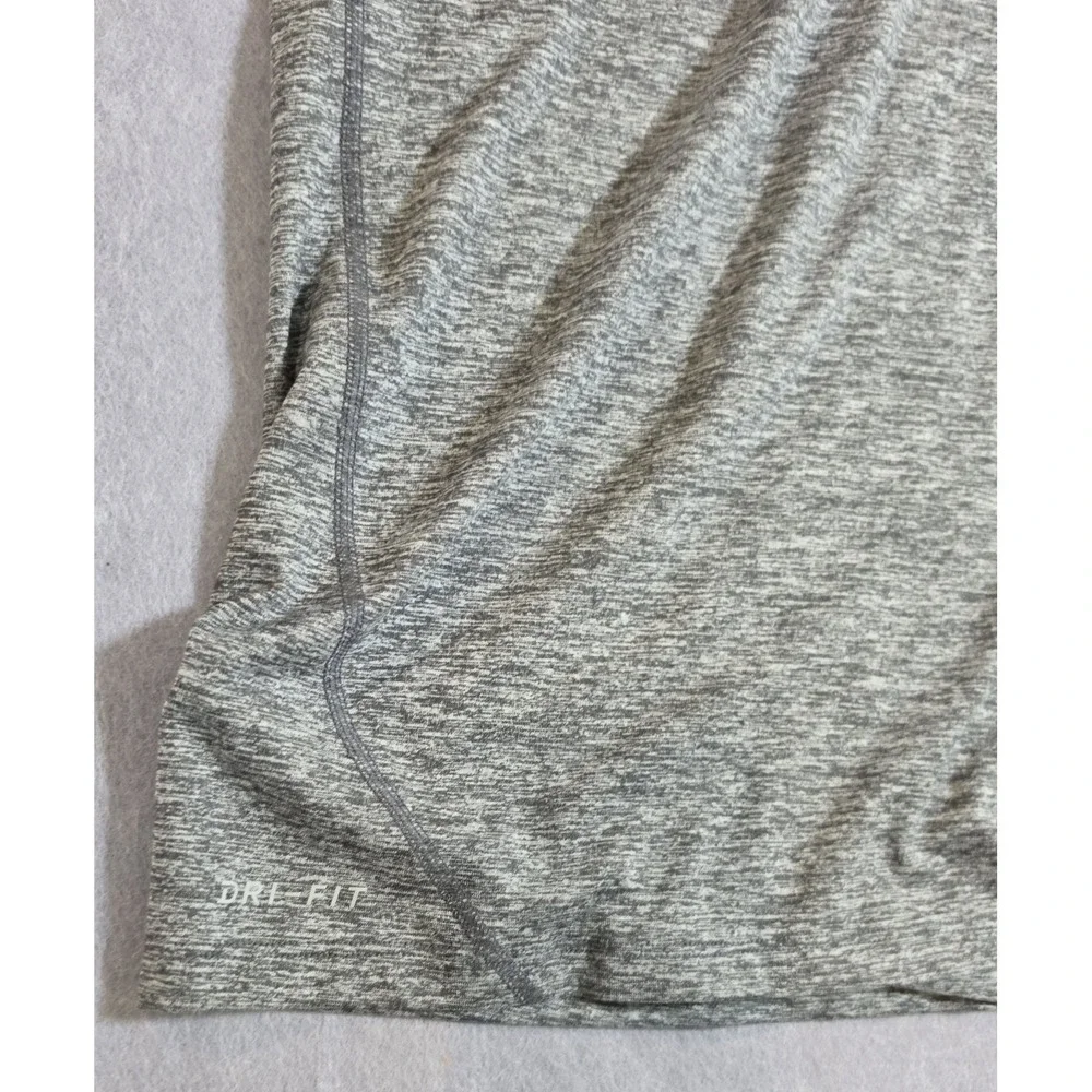 Nike Dri-FIT Running Pullover 1/4 Zip Thumb Hole Heathered Gray Womens Sz L